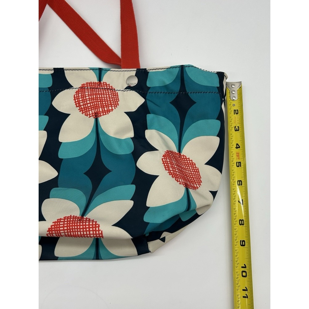 Fossil Keyper Floral Top Zip Shopper‎ Tote Handbag Blue Red Multicolor Purse - Picture 10 of 12